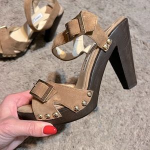 Jimmy Choo Suede Platform Heels Size 38